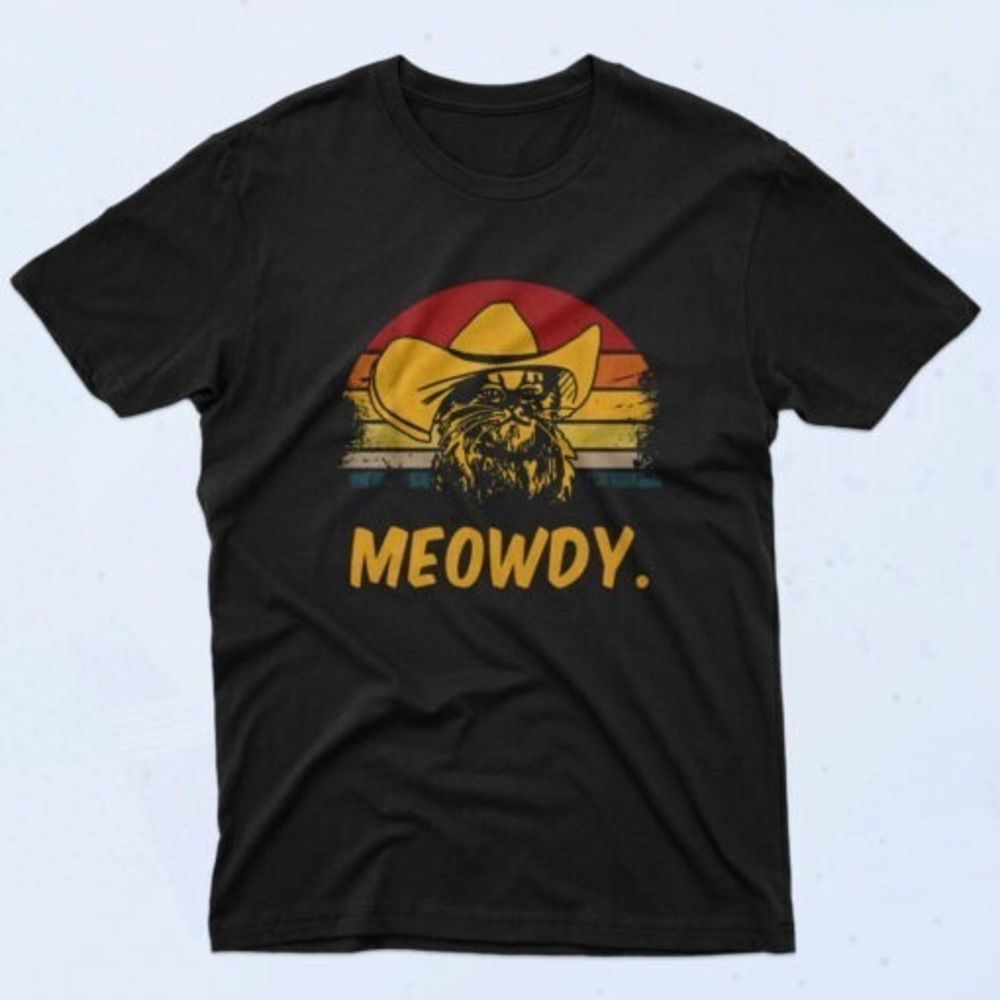 Meowdy Cowboy Cat 90s T Shirt